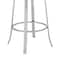 Armen Living Lola Contemporary 30" Bar Height Barstool in Brushed Stainless Steel Finish and Gray Faux Leather LCLLBABSGR30 - alternate 7